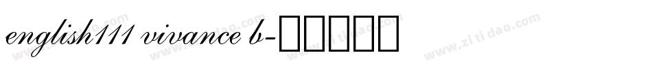 english111 vivance b字体转换